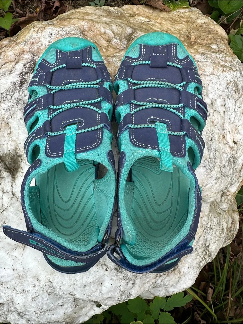 Kids Navy and Teal Water Shoes with Protective Toe